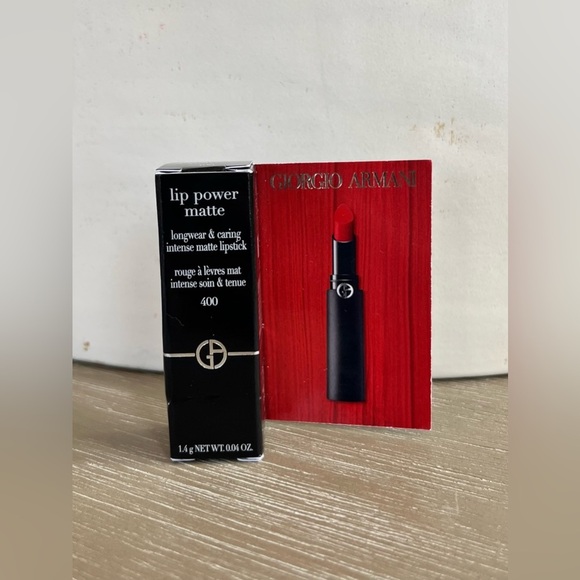 Giorgio Armani Beauty Lip Power Matte Lipstick Matte 111 Nude Pink & 400 Red - Picture 6 of 12